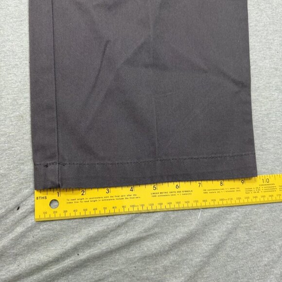 NEW Harbor Bay HB Gray Waist-Relaxer Pants Mens 46x32 Pleated Cotton Chino - Picture 4 of 6